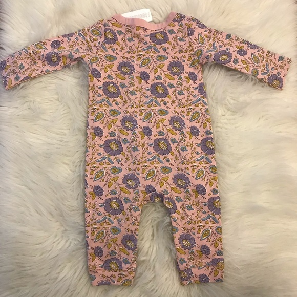 Gymboree Floral Snap Up Pajamas 6-9M - Picture 5 of 8